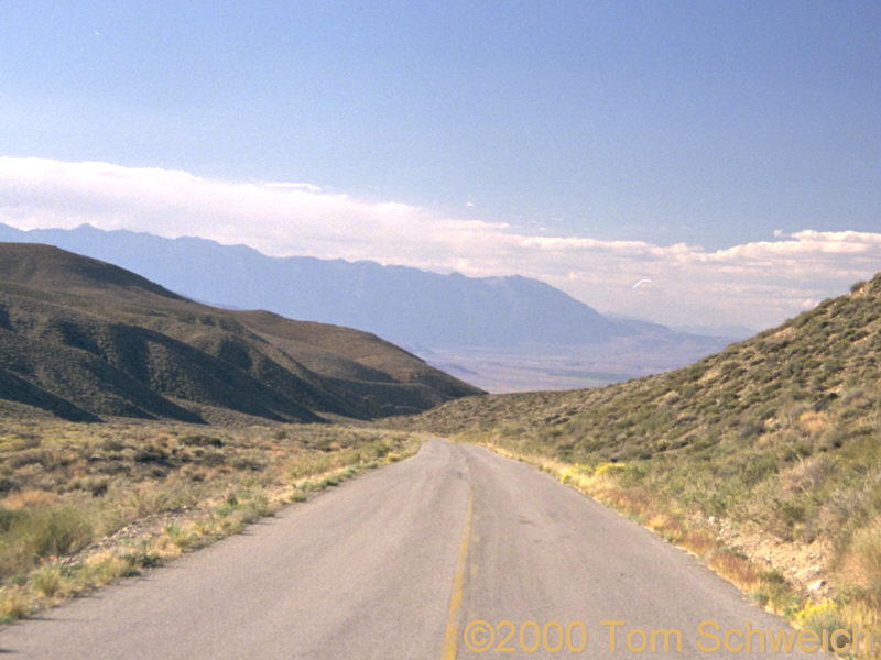 Looking into Owens Valley from Death Valley Road