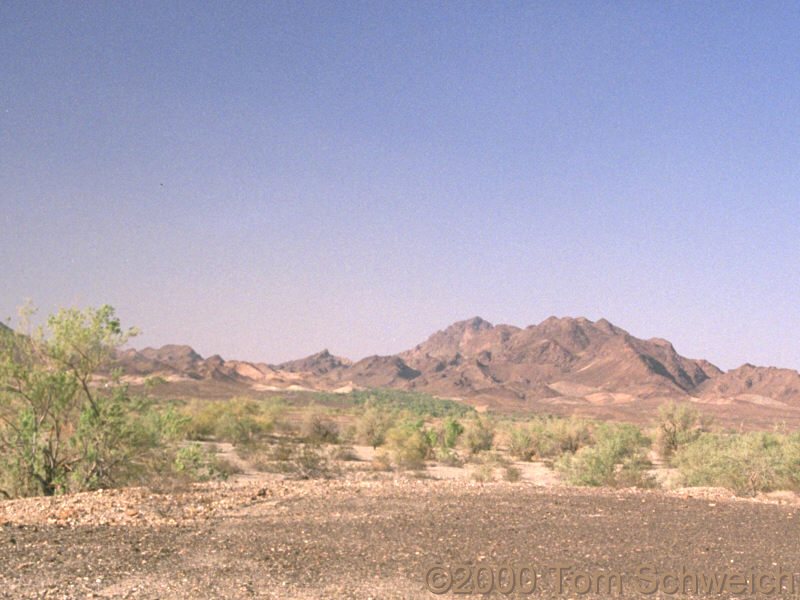 Palo Verde Mountains, Imperial County, California, with Milpitas Wash in the foreground.