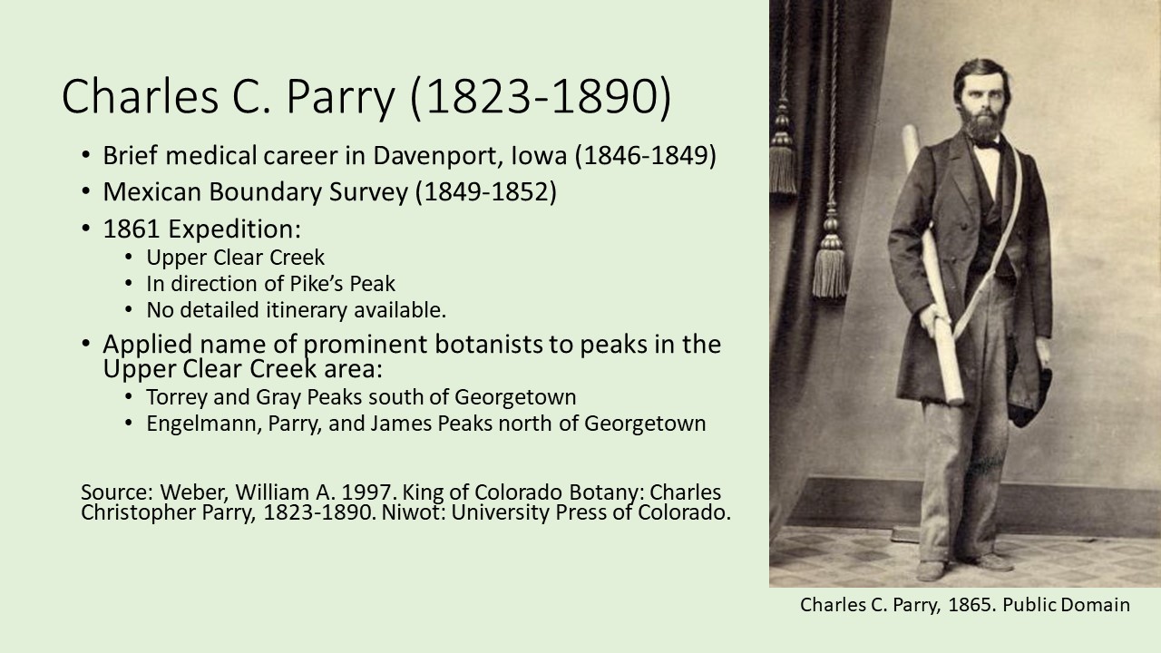 Colorado, Jefferson County, Golden, Charles C. Parry