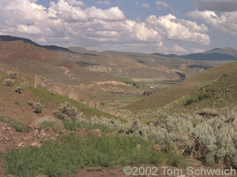 Looking down into Palisade, NV.