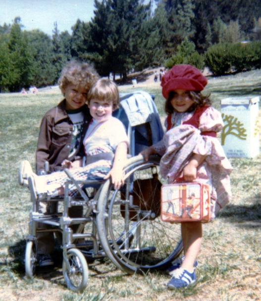 Three friends at the zoo -- Johnny, Jacob and Portia, June 1977