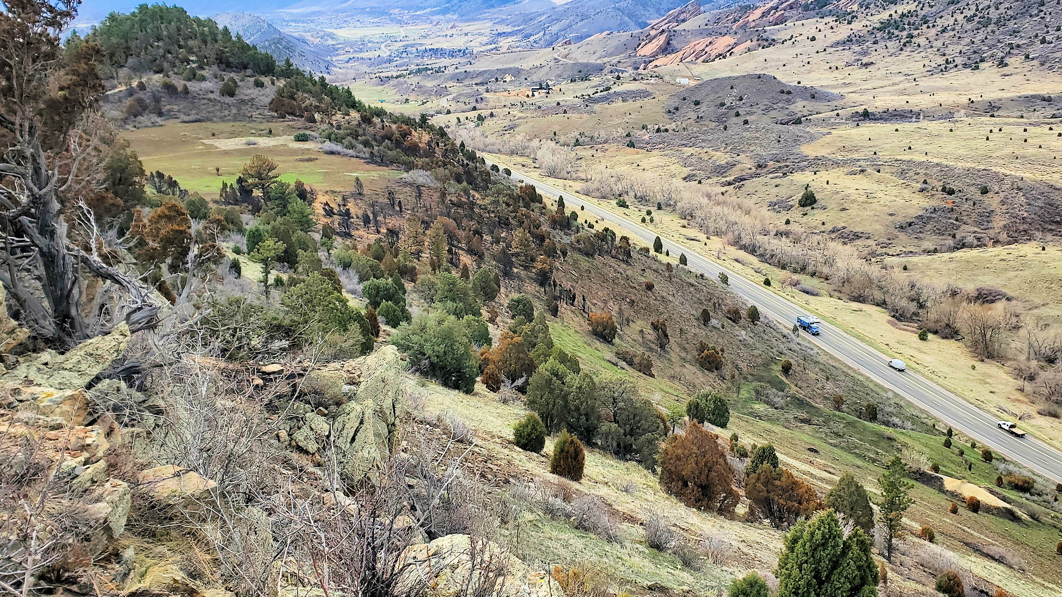 Colorado, Jefferson County, Dinosaur Ridge, Hogback Fire