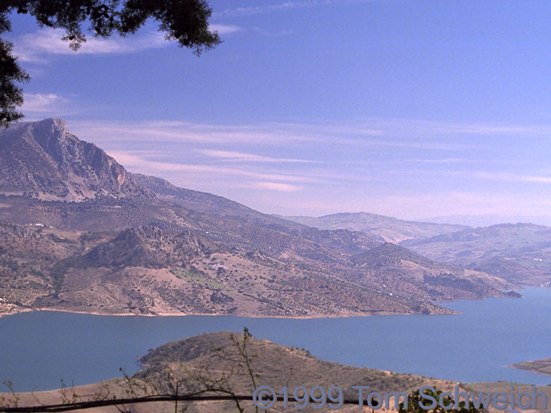 Embalse de Zahara, a reservoir near the town of Zahara.