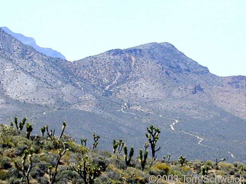 Two mines in the Mescal Range seen from Striped Mountain