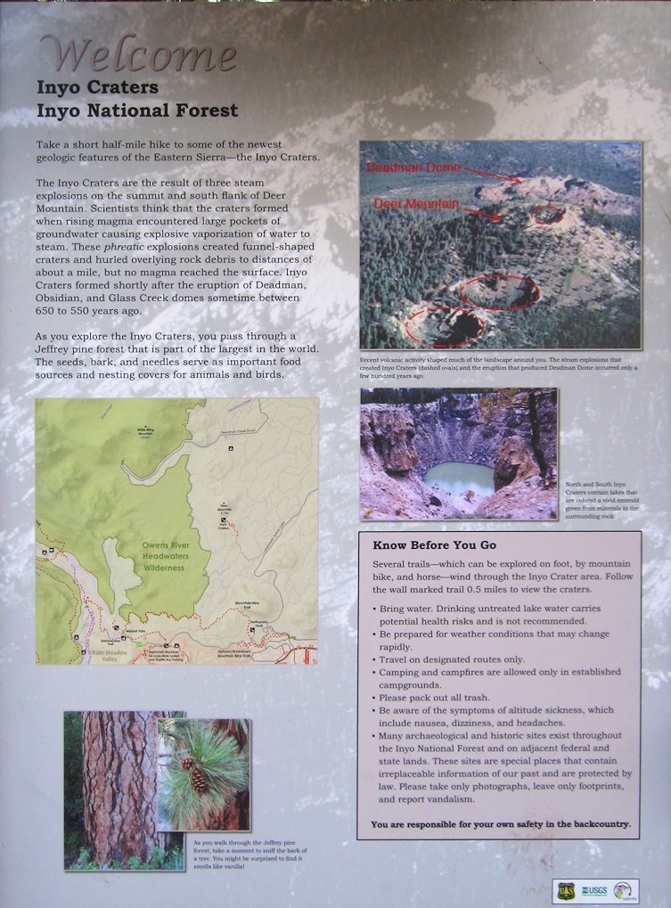 California, Mono County, Inyo Crater Lakes