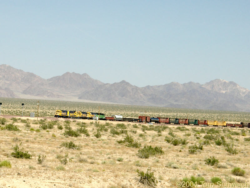 A Santa Fe train makes it way west from Bagdad to Siberia.