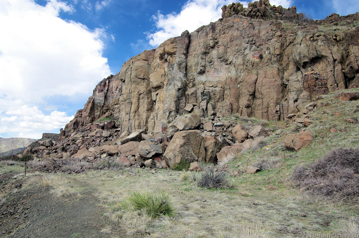 The basalt quarry on the south side of North Table Mountain.