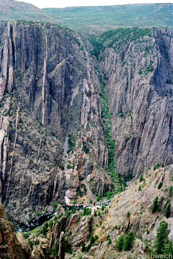 Looking into Black Canyon of the Gunnison.